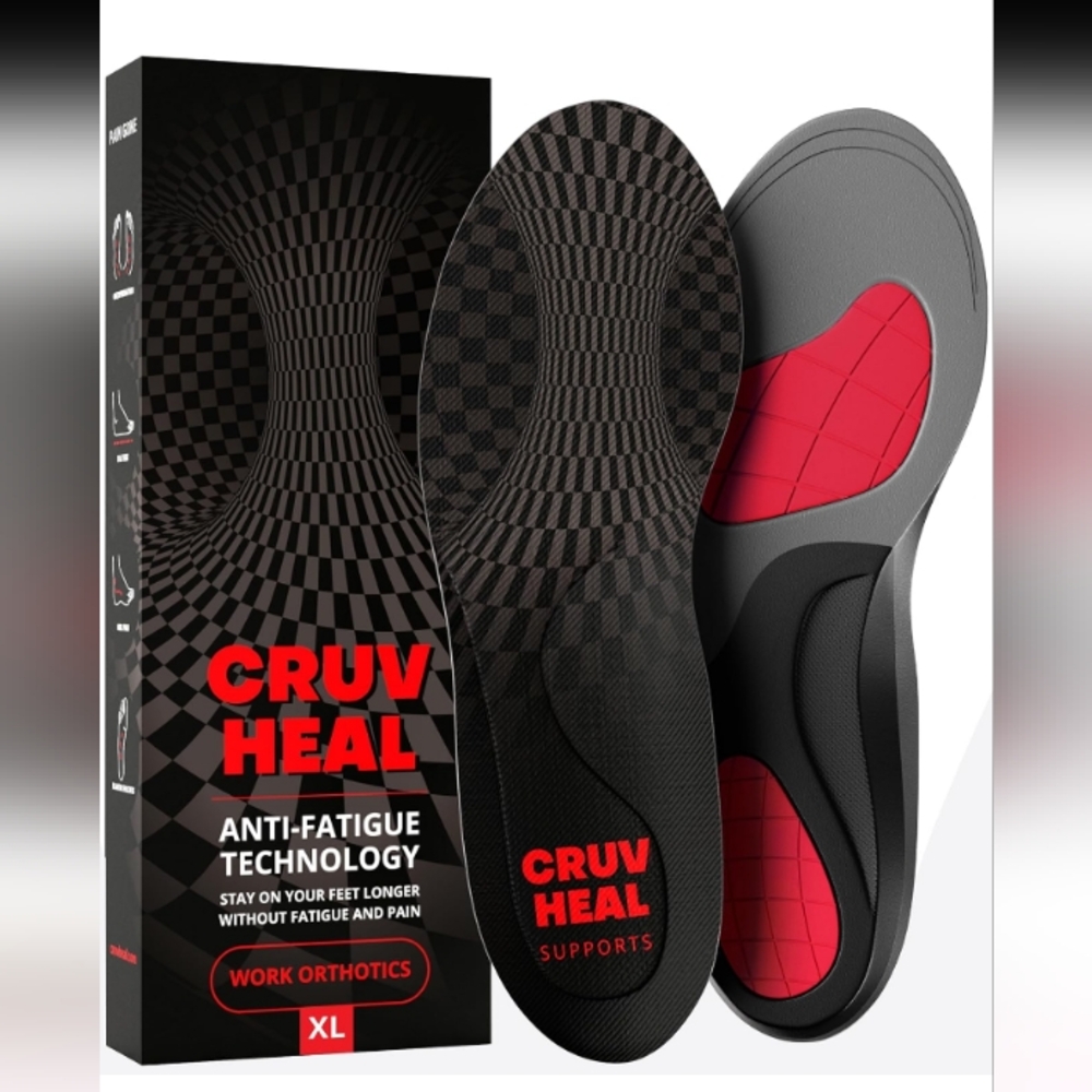 🆕CRUV HEAL Arch Support Shoe Insole Inserts Anti Fatigue Technology Sz 10-11.5